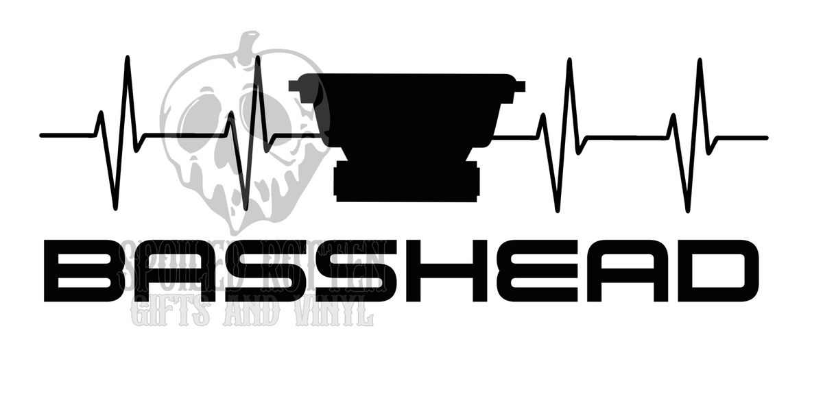 Basshead with Sub Heartbeat decal sticker