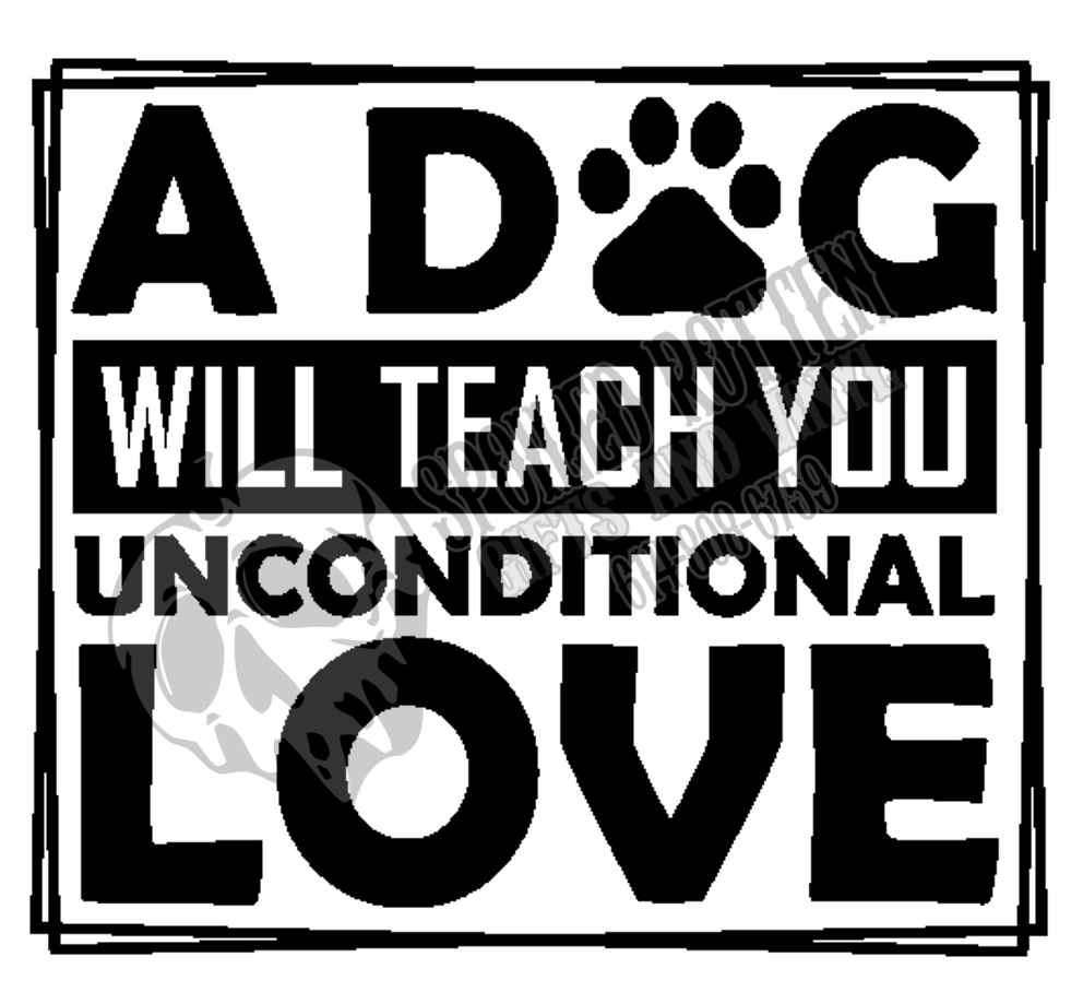 Unconditional Love Dog Decal