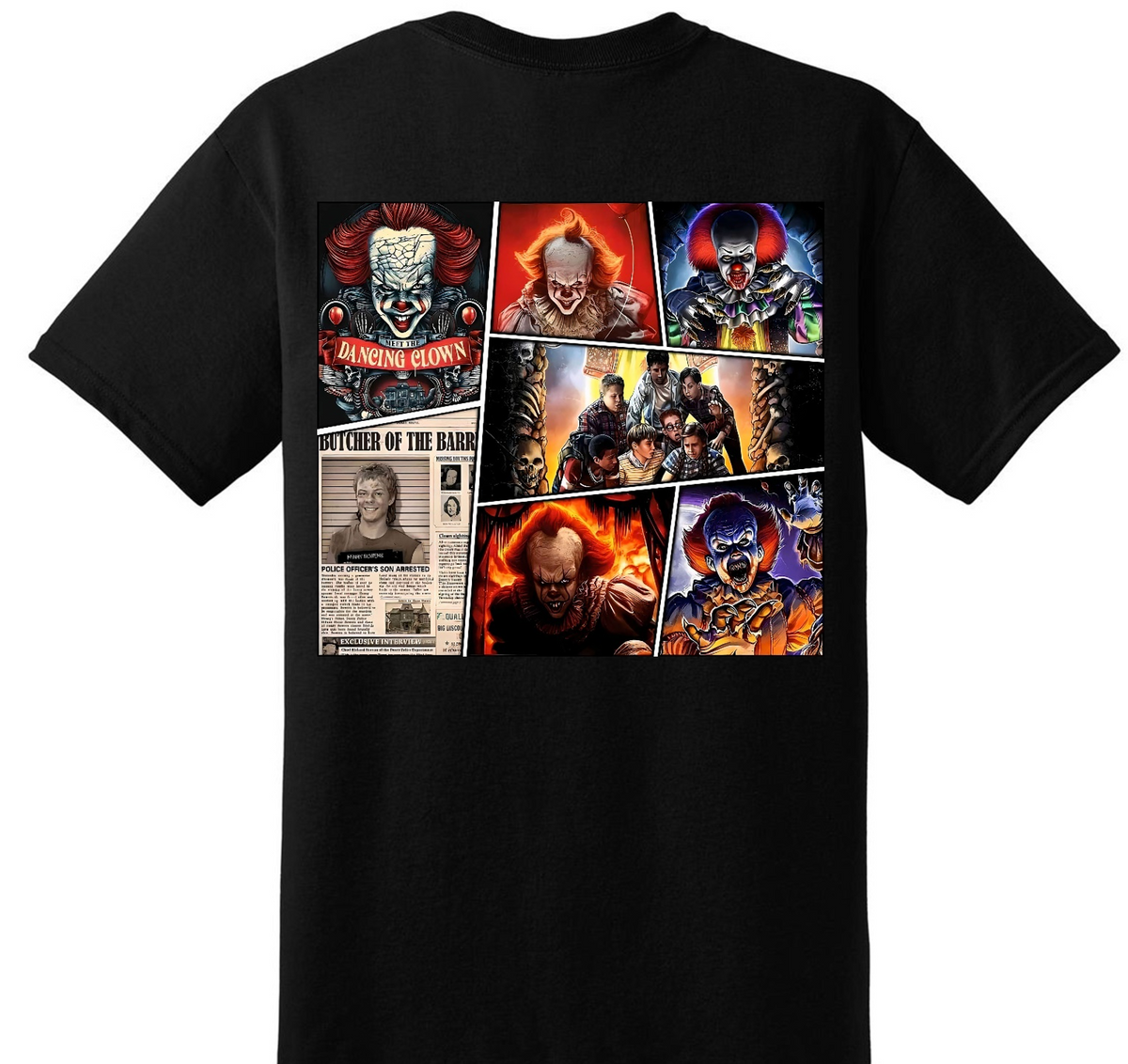 Clown Collage Halloween t-shirt