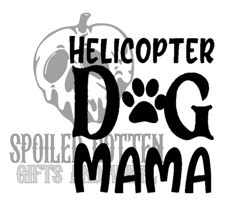 Helicopter Dog Mama decal