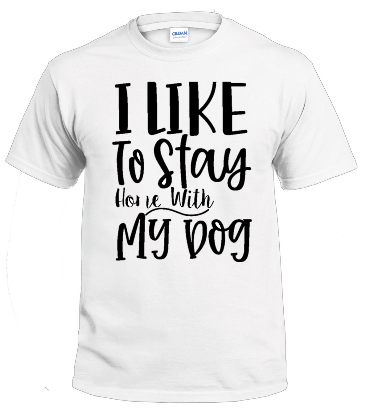 I Like to Stay Home With My Dog dog parent t-shirt
