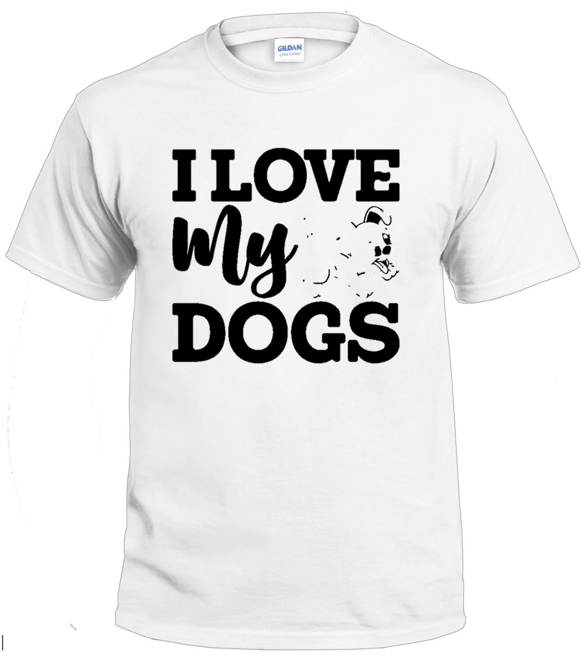 I Love My Dogs 2 dog parent t-shirt