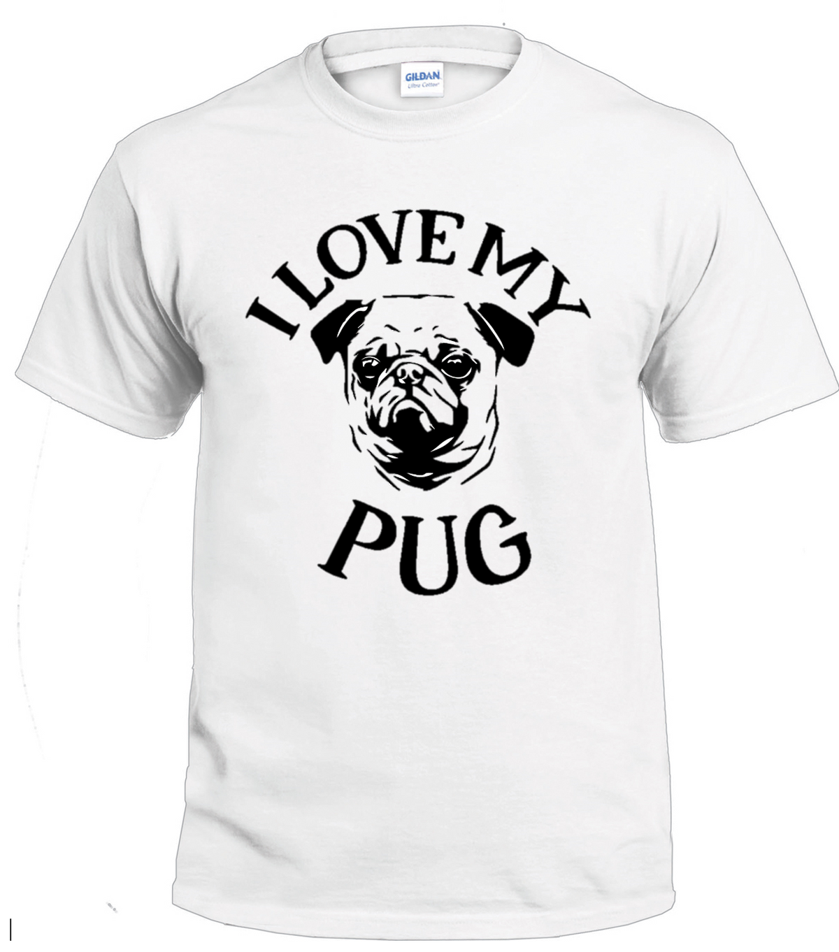 I Love My Pug dog parent t-shirt