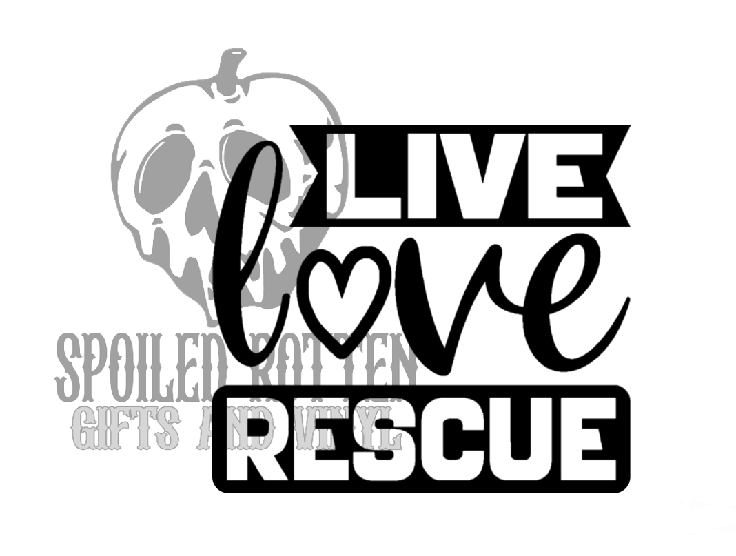 Live Love Rescue decal