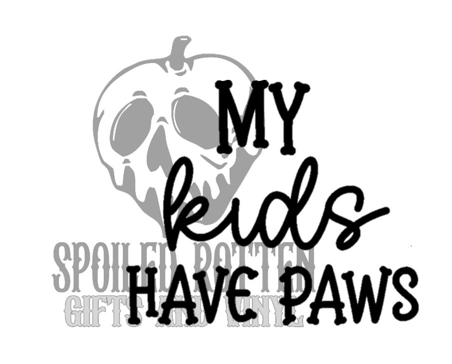 My Kids Have Paws decal