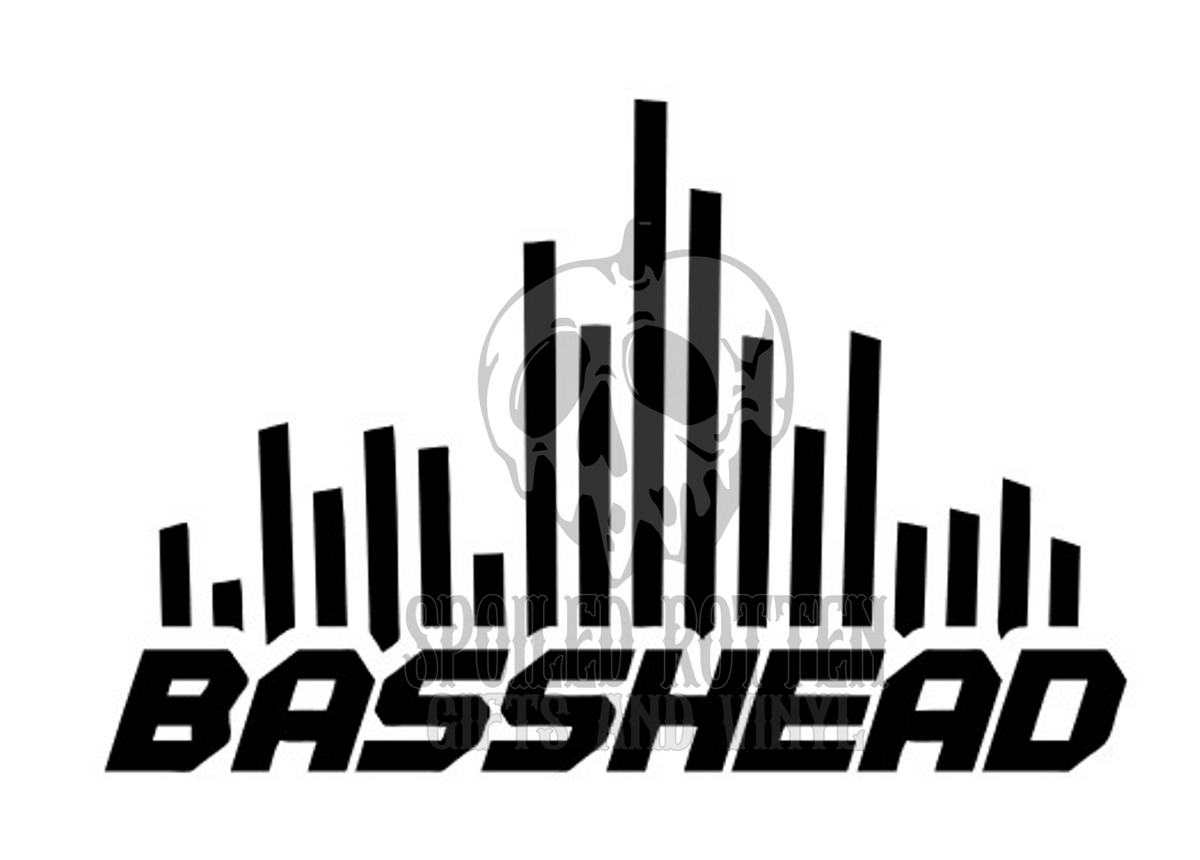 Basshead with Equalizer decal sticker