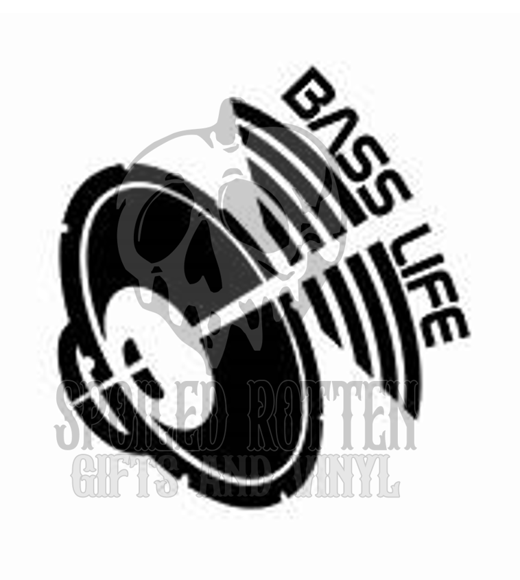 Bass Life with Sub basshead decal