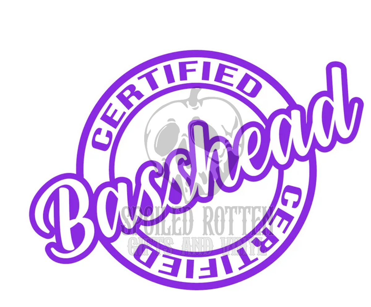 Certified Basshead decal sticker