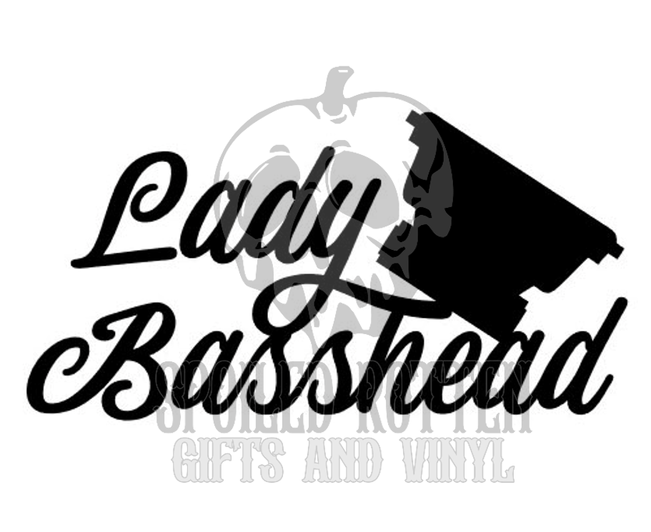 Lady BassHead decal sticker