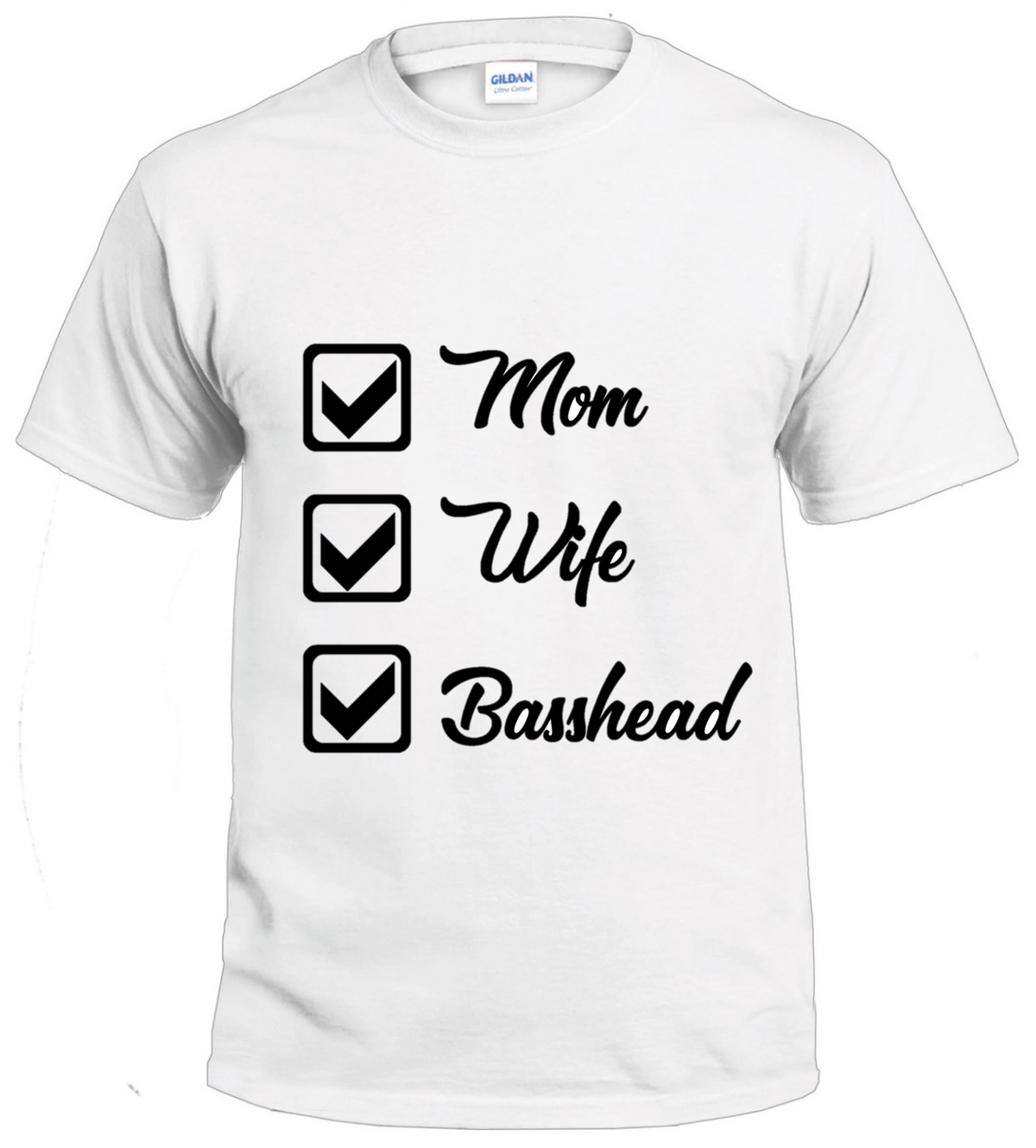 Mom Wife Basshead tshirt