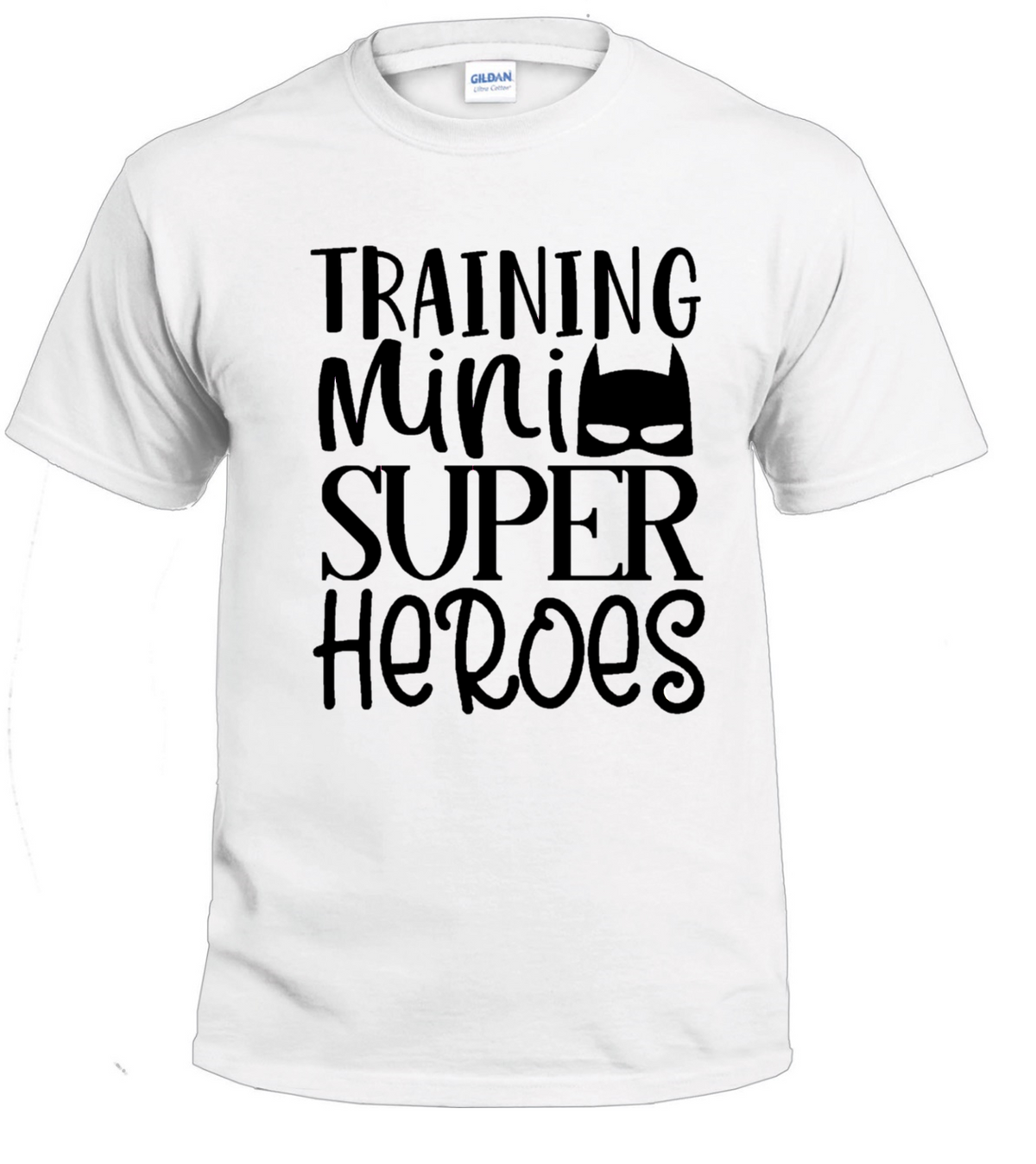 Training Mini Super Heroes mom t-shirt