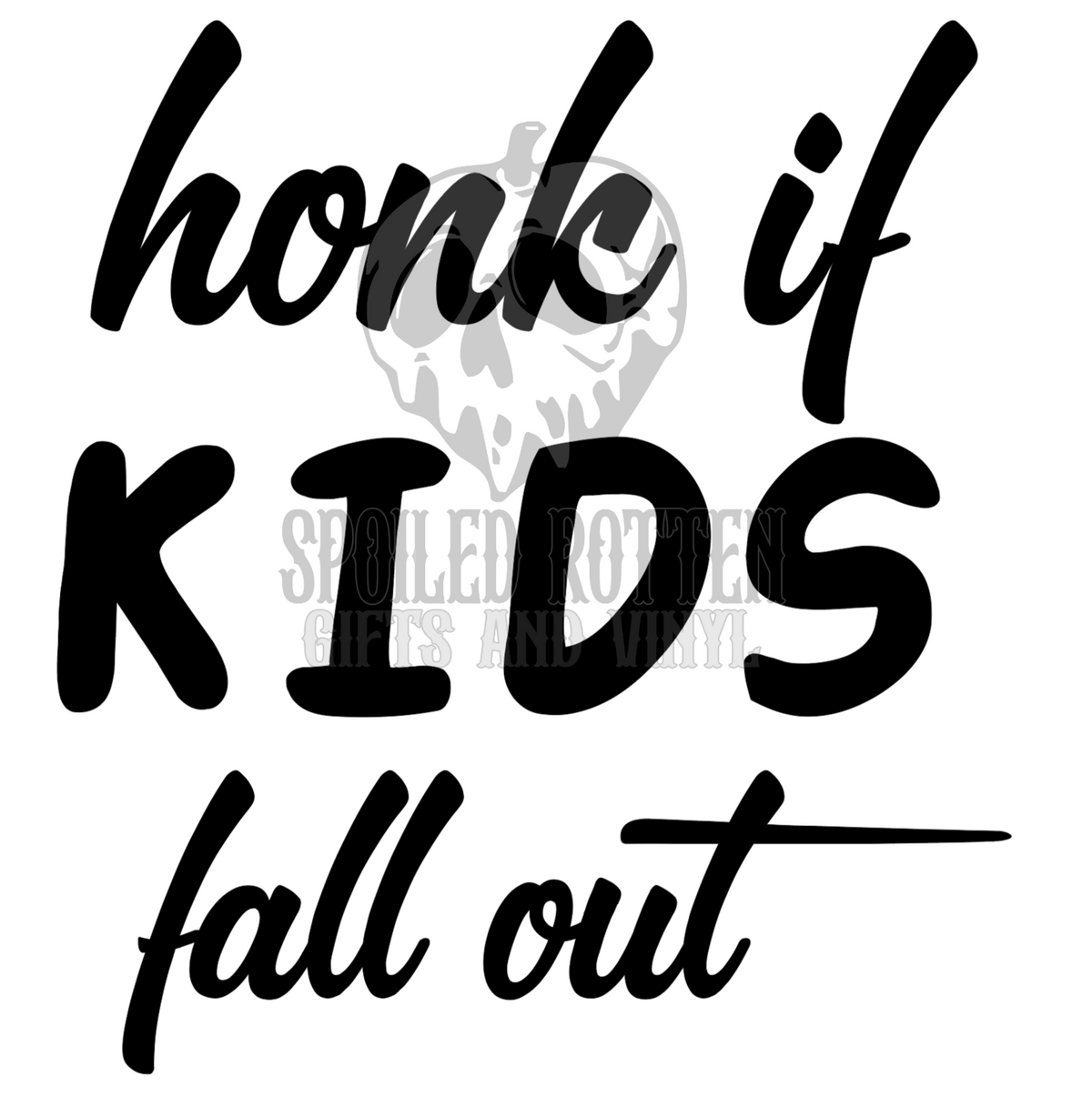 Honk if Kids Fall Out vinyl decal sticker
