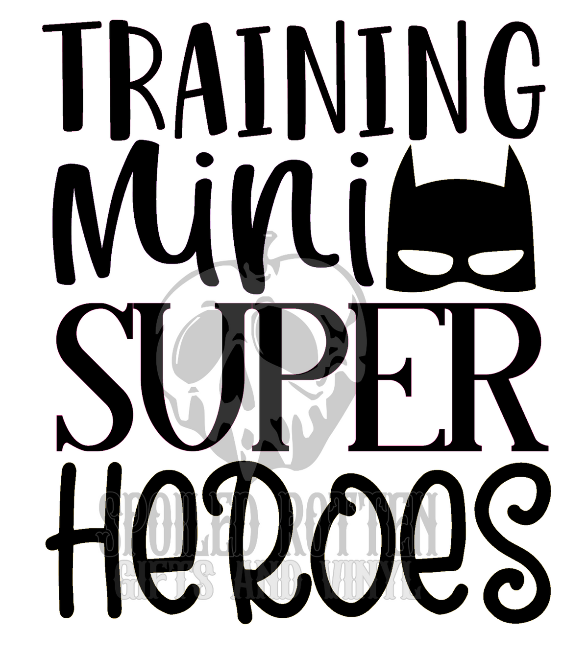 Training Mini Super Heroes vinyl decal sticker