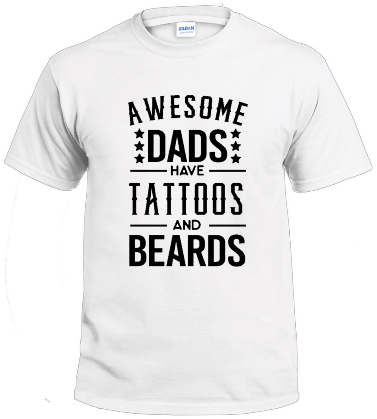 Awesome Dads Have Tattoos and Beards dad t-shirt