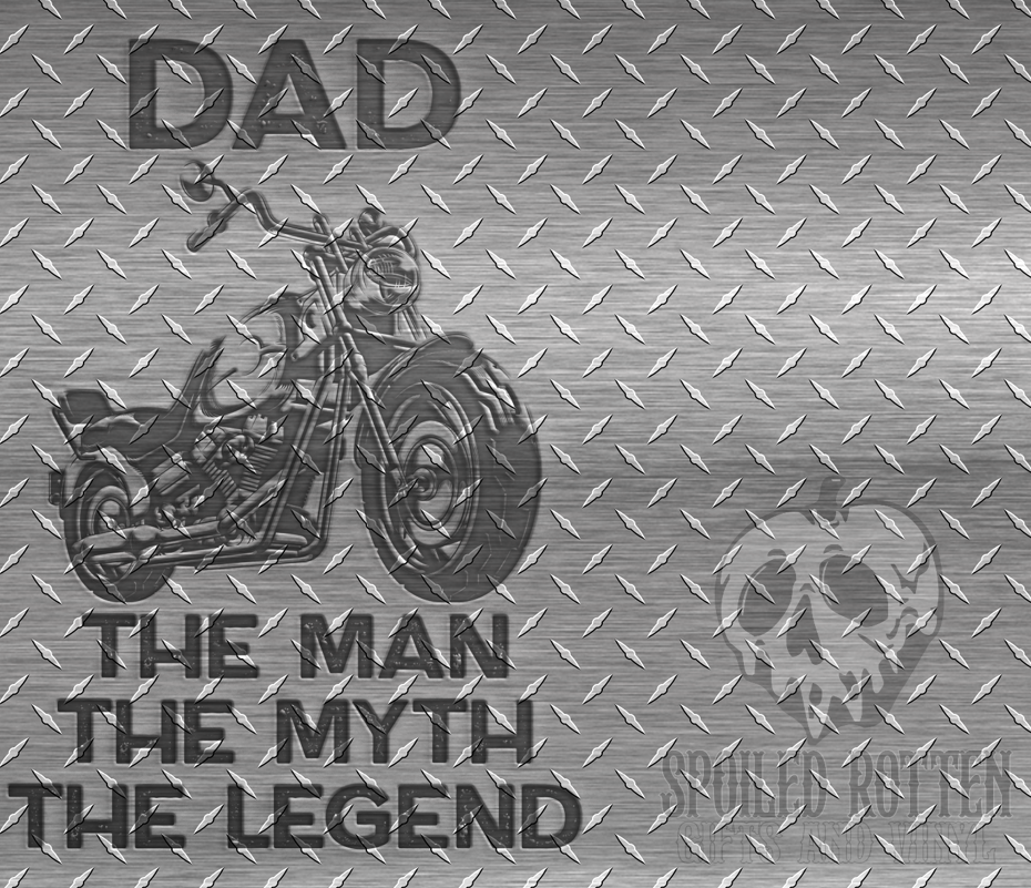 Dad Motorcycle Diamondplate Tumbler