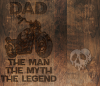 "Wood Engraved" Dad Motorcycle Tumbler