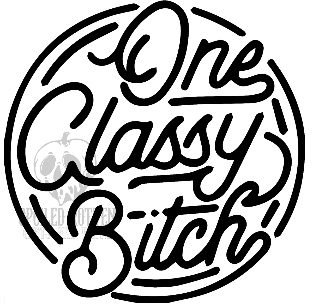 One Classy Bitch vinyl decal