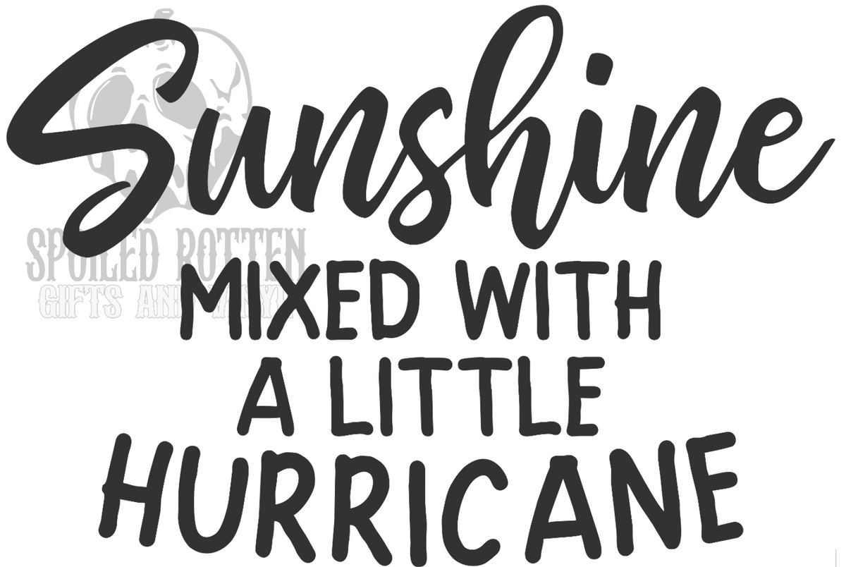 Sunshine Mixed With a Little Hurricane vinyl decal