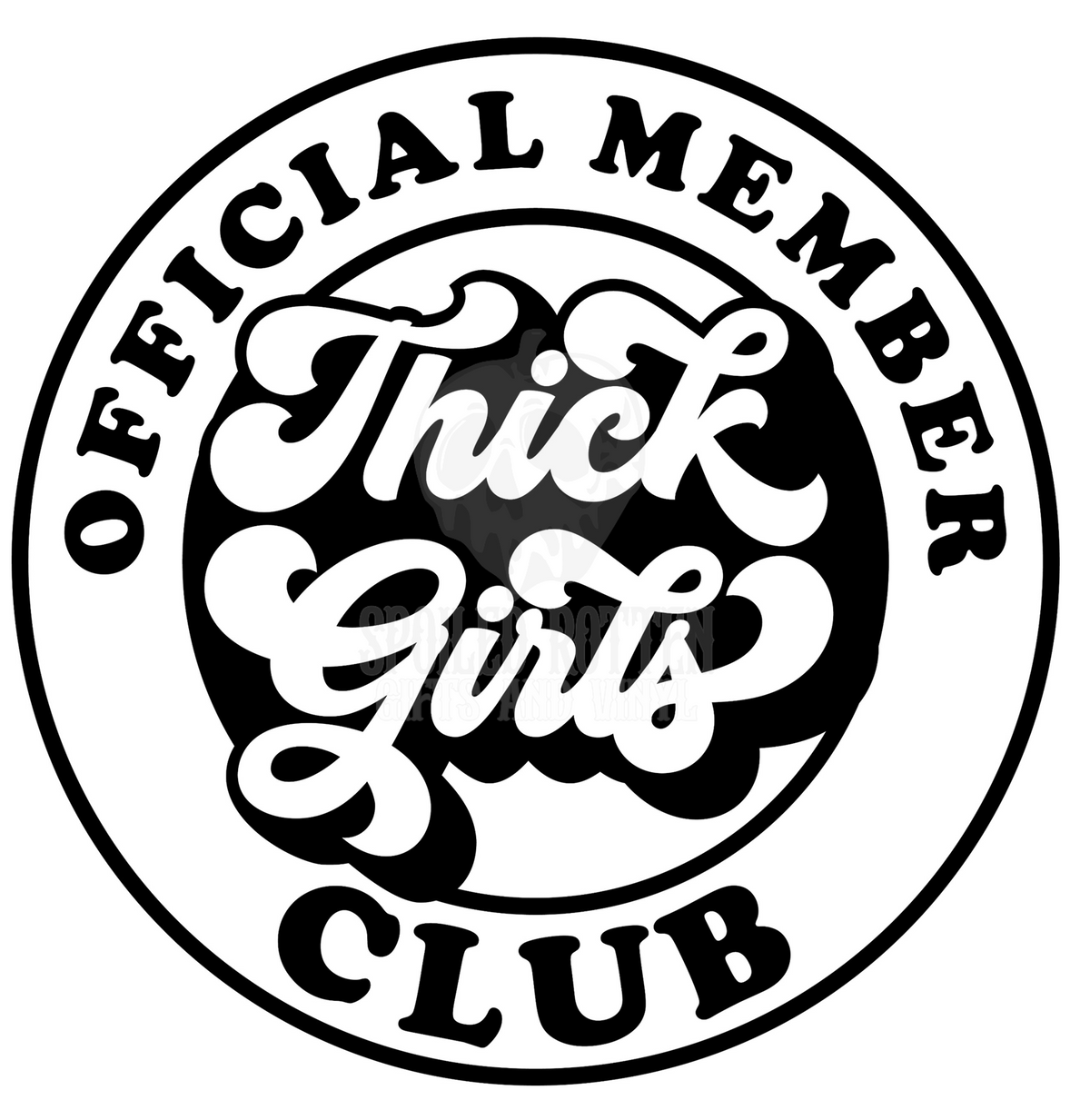 Office Member Thick Girls Club vinyl sticker