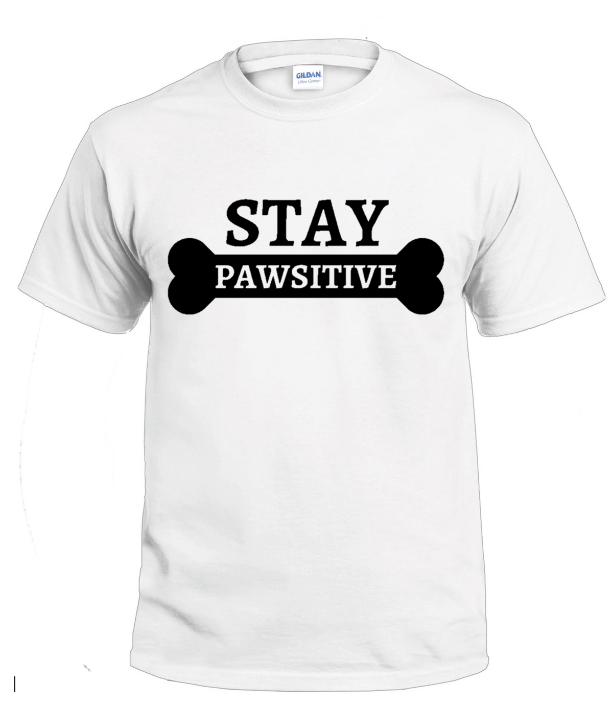 Stay Pawsitive dog parent t-shirt
