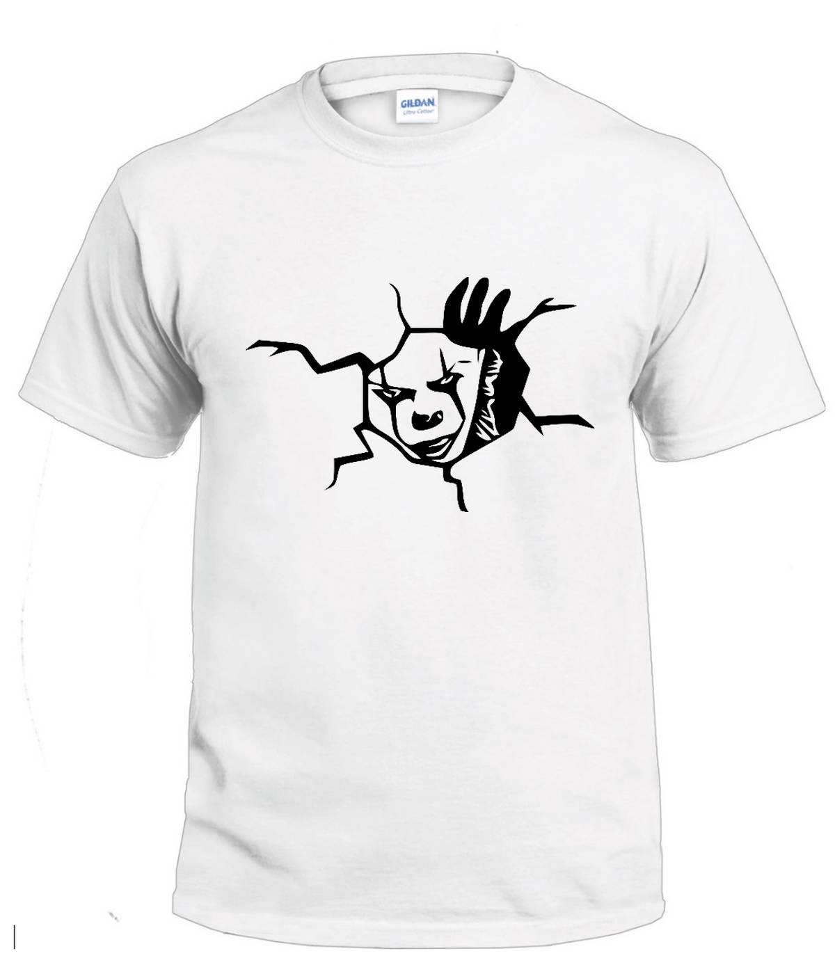 Cracked Clown Face Halloween t-shirt