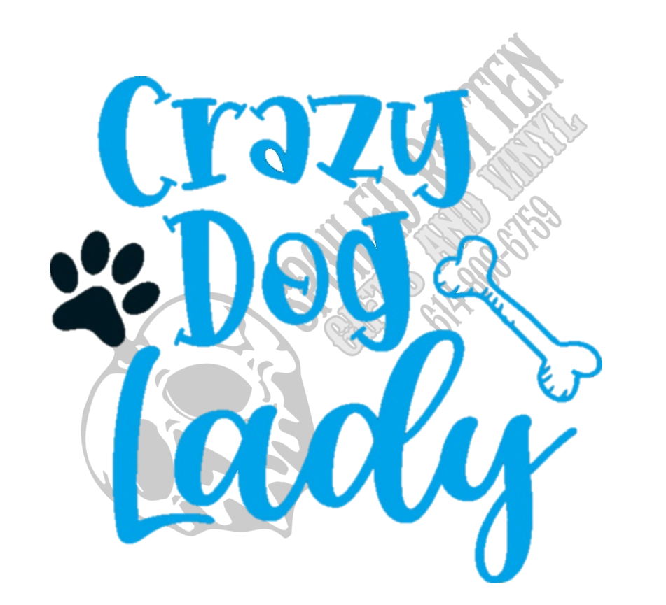 Crazy Dog Lady decal