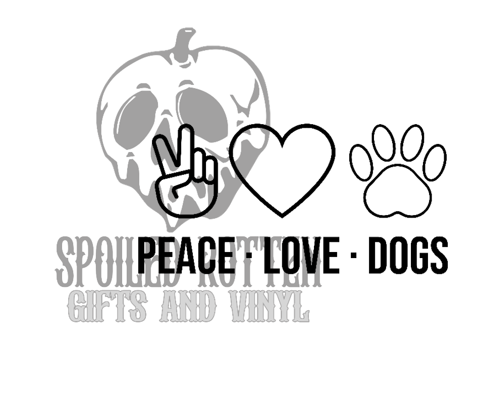 Peace Love Dogs decal