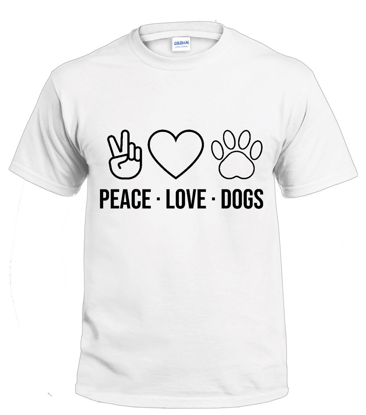 Peace Love Dogs dog parent t-shirt