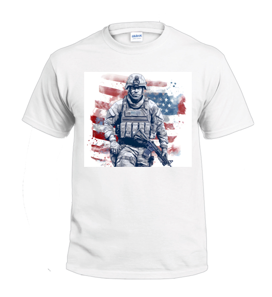 Soldier & Flag t-shirt (4)