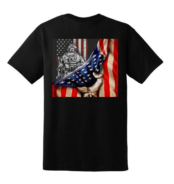 Soldier & Flag t-shirt (1)