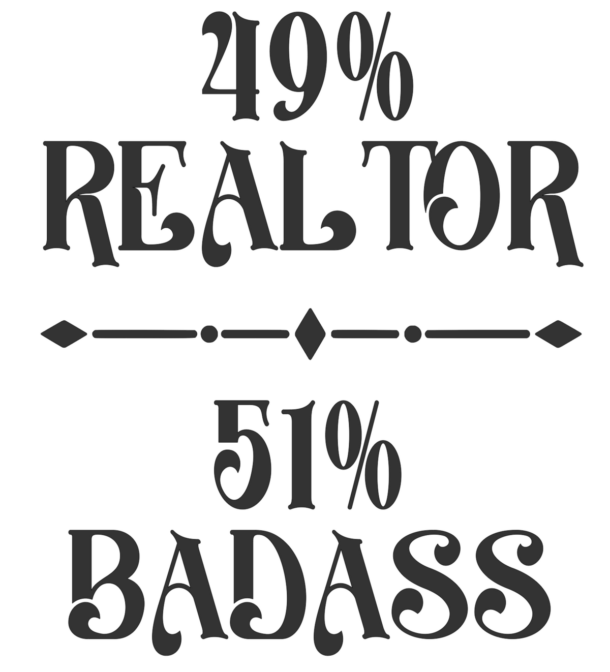 49% Realtor vinyl decal sticker