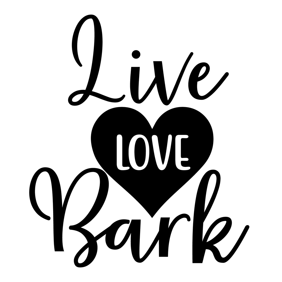 Live Love Bark 2 dog parent t-shirt