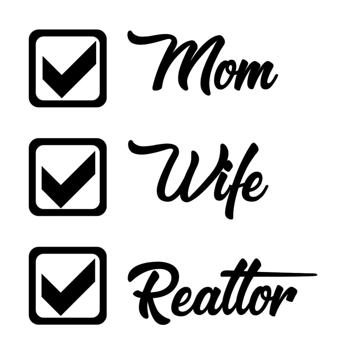 Mom Wife Realtor vinyl decal sticker