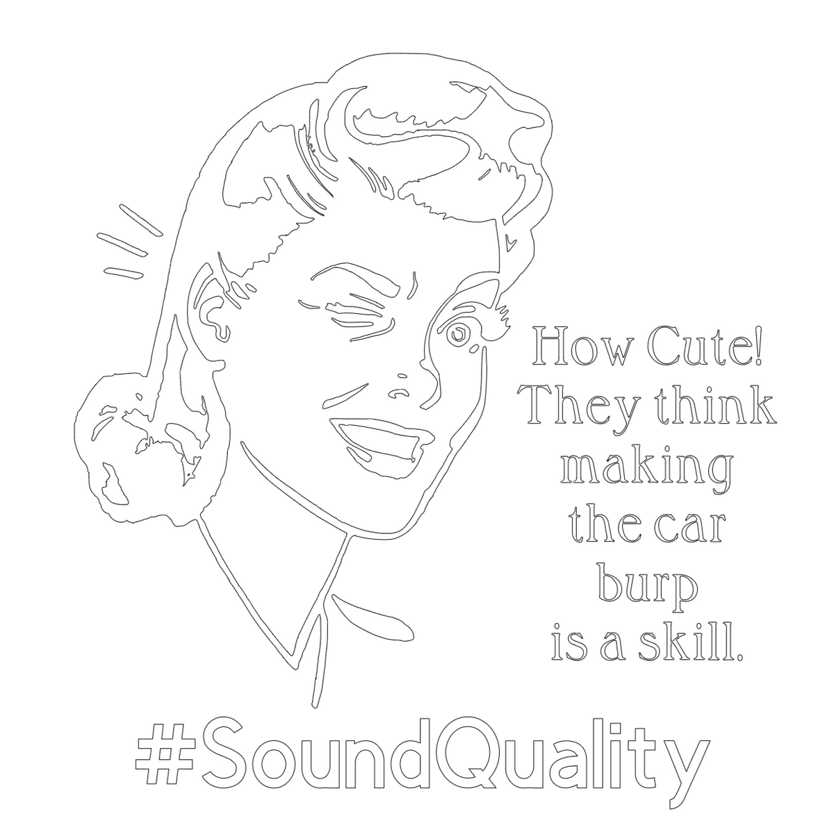 How Cute - Sound Quality decal sticker